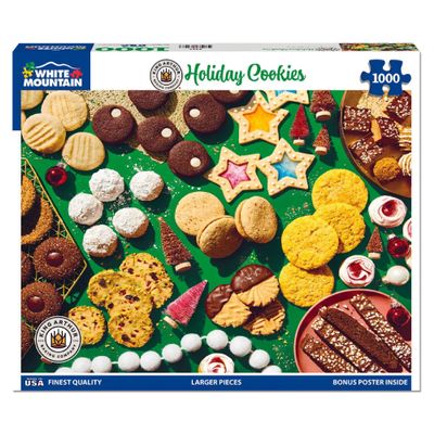White Mountain 1000 Piece Jigsaw Puzzle Christmas Food, Holiday Cookies