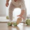 Pearhead Wooden Turtle Push and Pull Toy, Montessori Shake and Rattle Shell, Baby Walking and Gross Motor Development Learning, Pull Along Car Toy, Ages 12m+ view 2