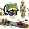 Dinosaur Launch Tracks Toys with Rolling Wheels&Educational Storage Box&Shoulder Bag, 3-in-1 Toy Set for Kids 3+, Playset Festival Cool Dinosaur Car Gift for Toddler Boys & GirlsTyrannosaurus rex view 1