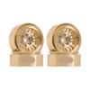 1/24 1/18 Scale RC Crawler Wheel Rim with Brass Beadlock Compatible with Ascent18 SCX24 Models Part Number W1109(4PCS W1109) view 1