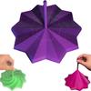 3D Printed Expanded Sensory Fidget Star, Fractal Fidget Hexagon with Handles, Colorful Whirling Spiral Design (Purple, Large) view 1