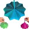 3D Printed Expanded Sensory Fidget Star, Fractal Fidget Hexagon with Handles, Colorful Whirling Spiral Design (Blue, Medium) view 1