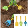 Kids Gardening Set 4Pcs/Set Mini Ergonomic Toddler Gardening Portable Vibrant Rounded Corner Educational Kids Tools for Outdoor view 3
