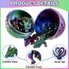 3D Printed Egg with 12 Pcs Small Fidget Dragon Inside , Mini Dragons with EyeCute Stress Relief 3-d Printer Animal Toy for Home & Office Decoration, Easter Basket Stuffers Animals Set (HLL) view 4
