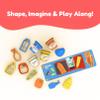 ChildGen Paw Pals Play Dough Set Natural Non-Toxic Sensory Dough for Kids, 4 Colours with 5 Moulds & Themed Play Card, Safe Creative Toy for Toddlers (Market Set) view 3