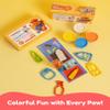 ChildGen Paw Pals Play Dough Set Natural Non-Toxic Sensory Dough for Kids, 4 Colours with 5 Moulds & Themed Play Card, Safe Creative Toy for Toddlers (Market Set) view 4