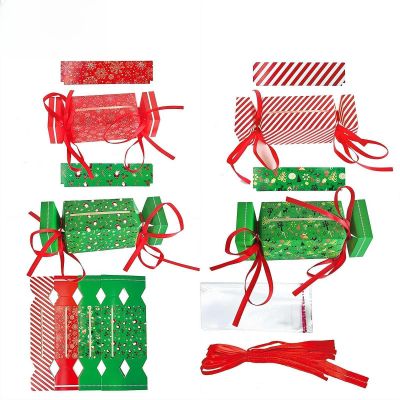 4PCS Candy Christmas Money Holders for Cash, Christmas Money Box for Cash Gift Pull with 40Pcs Transparent Envelopes, Surprise Box for Cash Gifts for Kids Teen Girls Boys Women Men Mom Dad
