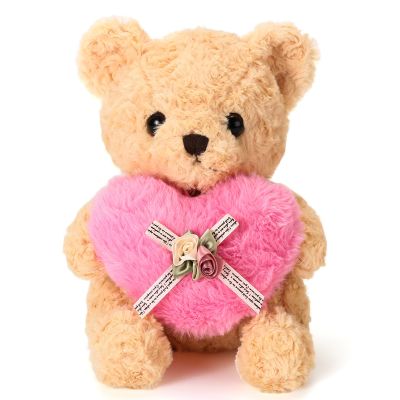 ABEARCAR Cute Teddy Bear Stuffed Animals with Pink Heart for Kids,Soft Teddy Bear Plushies Valentine's Day, for Girlfriend Kids or Mom