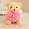 ABEARCAR Cute Teddy Bear Stuffed Animals with Pink Heart for Kids,Soft Teddy Bear Plushies Valentine's Day, for Girlfriend Kids or Mom view 4