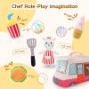 JUSTQUNSEEN Stuffed Plush Chef Kit for Baby Toddler, 6-Piece view 3