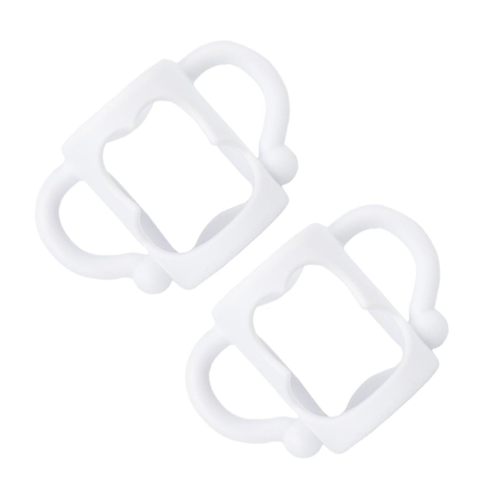 Beaupretty 2pcs Silicone Bottle Handles Wide Mouth Milk Bottle Holder Ergonomic Non-Slip Comfortable Grip for Self- and Easy to Clean