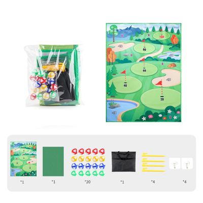 Agoky Outdoor Golf Mat Set Thickened, Indoor Sports Gear with Golf Clubs Green One Size