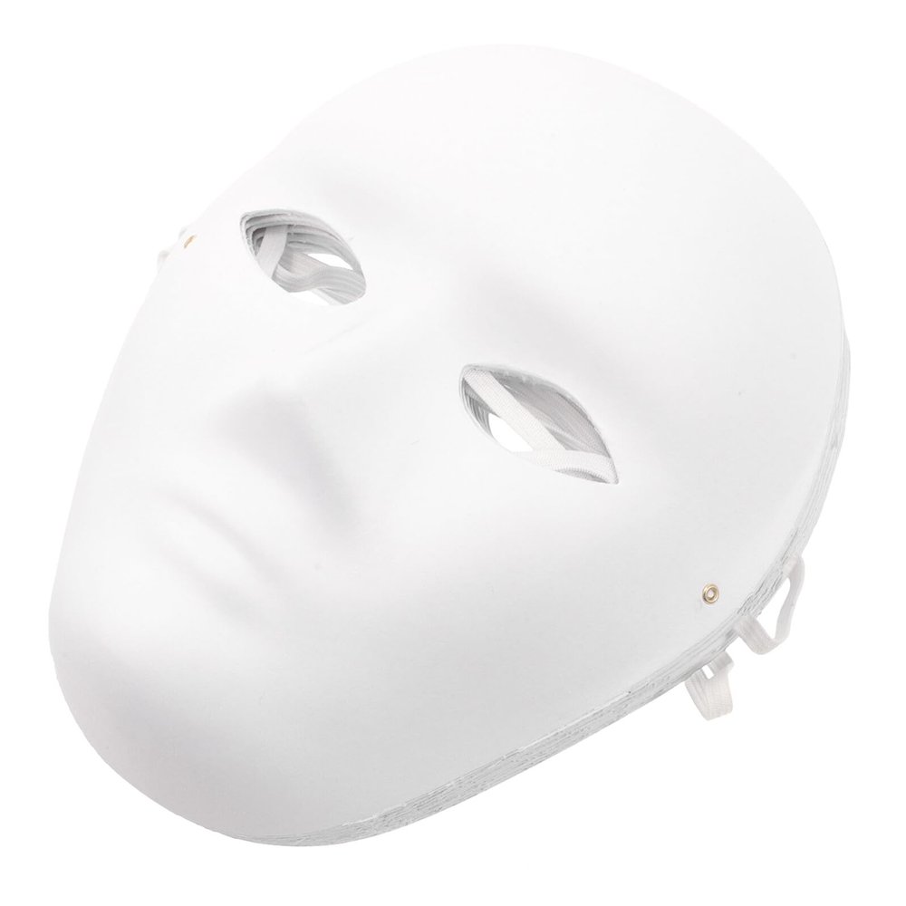 BESPORTBLE 10Pcs DIY Unpainted Full Face Paper Masks Lightweight Mask Base for Men Masquerade Party Favors Halloween Costume Craft for Painting and Decoration