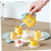Toyvian Wooden Tea Set Pretend Play Afternoon Tea Party with Teapot Cups and Accessories Decor for Imaginative Role-Playing and Dollhouse Kitchen Pretend Play view 3