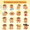 1000Pcs Highland Cow Stickers Rolls -16 Patterns Cute Cartoon Cow Stickers, Highland Cow Gifts for Adults Kids, Teacher Reward Decals for Water Bottles Laptop Scrapbook view 2