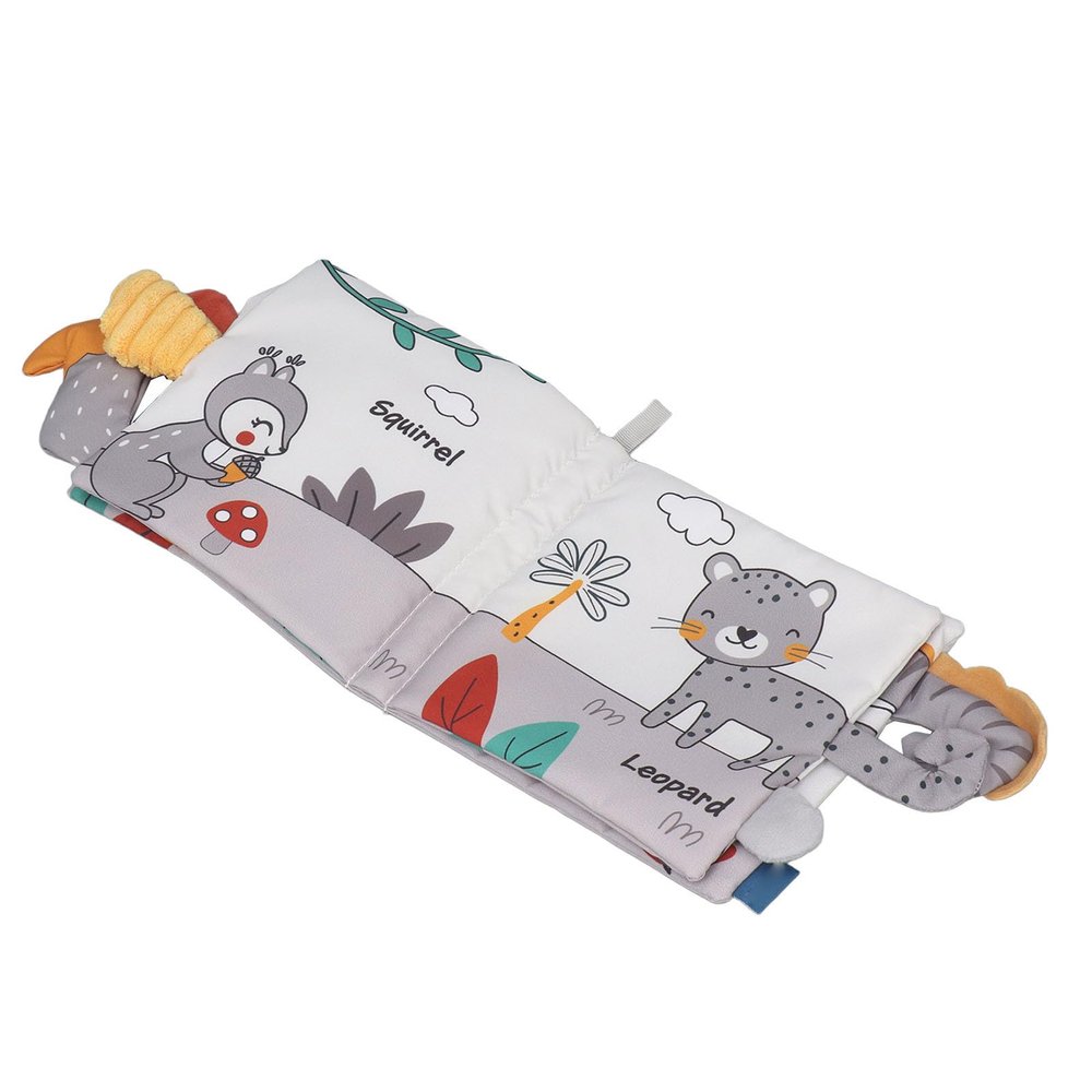 Aqur2020 Baby Tail Cloth Book, Tear Resistant, Scandinavian Style, Interactive Soft Book for Toddlers, Panda Tail