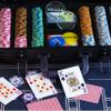 HOLSM-III Top Ceramic 500 Piece Poker Chips Set with Elegant Case, Professional Poker Chips for Ideal for Home Poker, Board Games, Math Counting (200 Pieces and 0.9m Tablecloth) view 2