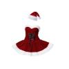 3Pcs Red Christmas Mrs Santa Claus Costume Outfits for Women,Christmas Holiday Claus Dress with Santa Hat (M) view 2