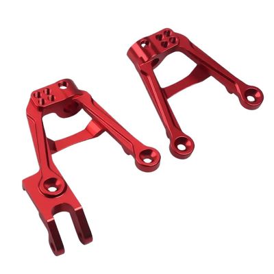 4PCS CNC Aluminum Shock Mount Damper Towers Compatible with 1 10 RC Crawler Fits II 90046 90047 Upgrade Parts for RC Car(Red)