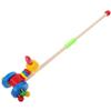 MOLUCKFU Wooden Cartoon Animal Walker with Swinging Hands Educational Push Car for Indoor Outdoor Use Lightweight Walking Aid for Boys view 1