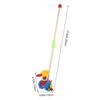 MOLUCKFU Wooden Cartoon Animal Walker with Swinging Hands Educational Push Car for Indoor Outdoor Use Lightweight Walking Aid for Boys view 4