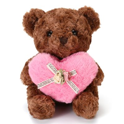 ABEARCAR Cute Teddy Bear Stuffed Animals with Pink Heart for Kids,Soft Teddy Bear Plushies Valentine's Day, for Girlfriend Kids or Mom