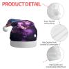 aabkjgfr Purple Butterfly Print Adult Santa Hat,Soft And Comfortable Santa Hat,Suitable For New Year'S Holiday Parties,Indoors And Outdoors. view 4