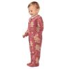 XDKDZIS Gingerbread Cookies Red Pattern Baby Sleeper Pjs Cotton One-piece Footie Zip Up Jumpsuit Snug Fit Pajamas 3-24M view 4