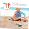 Abaodam Metal Sand Tool with Wooden Handles Mini Garden Shovels for Outdoor Sand and Beach Digging Unisex Gardening Hand Spades for Coordination and Play view 3