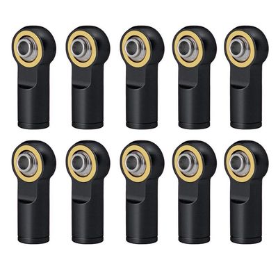 10Pcs Metal M4 Counter Clock-Wise Thread Ball End Head Link Rod Joint Compatible with RC Car Models 1 10 Scale(Black 10Pcs)