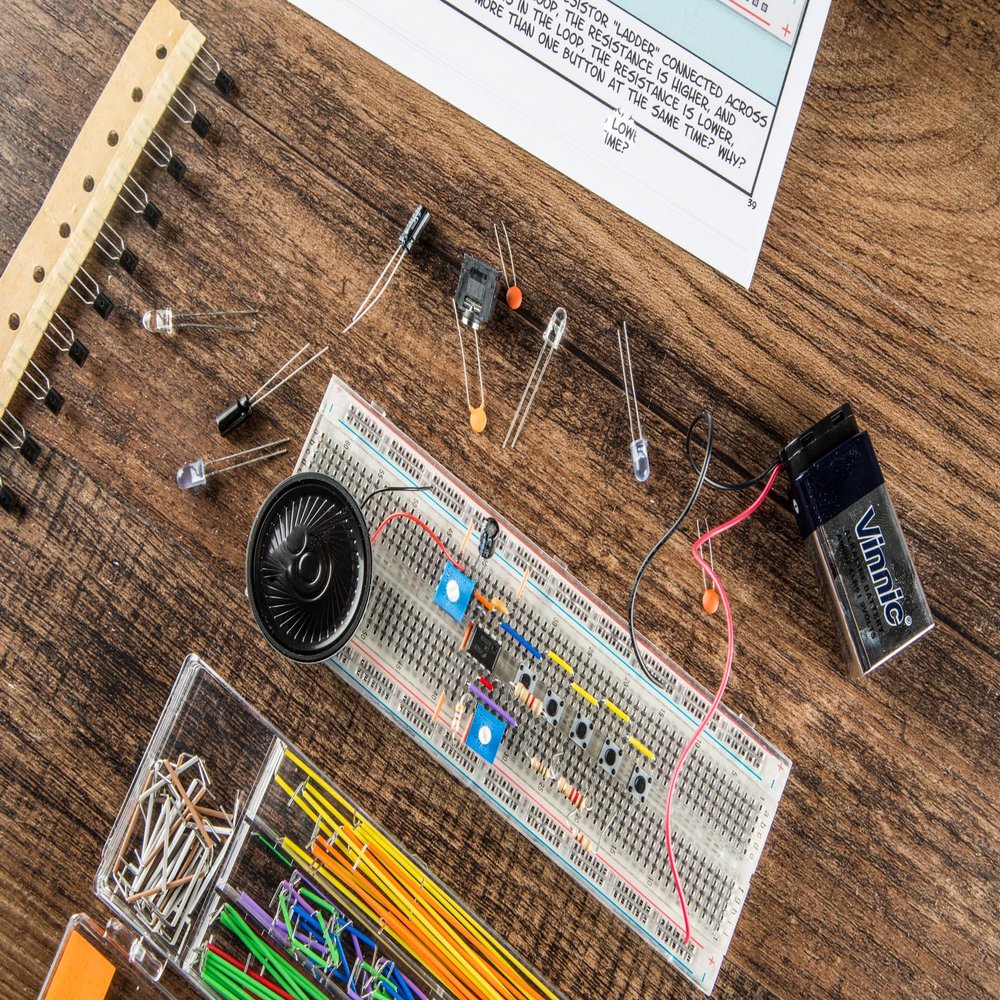 Make: How to Use a Breadboard Kit, Electronics Learning Kit with Projects, 10+ Years, Educational STEM Kit with Components and Handbook