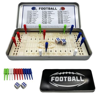 YIGOGOYI Portable Tabletop Football Dice Game for Adults, Dice Football Board Game for Travel, 9.5 x 19.5 cm Interactive Tabletop Football Game for Social Play