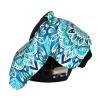 Blue Ethnic Tribal Style Baby Car Seat Canopy Soft Breathable Infant Carseat Cover Summer Lightweight Baby Carrier Cover for Babies Boys Girls Newborn Multi Use Cover for Car Seat Nursing Scarf view 2