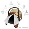 Cartoon Tigers Baby Car Seat Canopy Soft Breathable Infant Carseat Cover Summer Lightweight Baby Carrier Cover for Babies Boys Girls Newborn Multi Use Cover for Car Seat Nursing Scarf view 3
