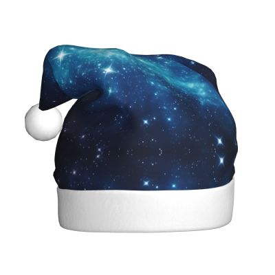 aabkjgfr Universe Stars Galaxy Print Adult Santa Hat,Soft And Comfortable Santa Hat,Suitable For New Year'S Holiday Parties,Indoors And Outdoors.