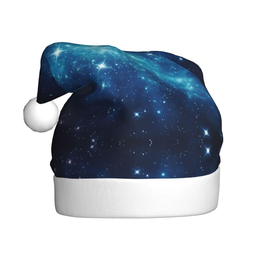 aabkjgfr Universe Stars Galaxy Print Adult Santa Hat,Soft And Comfortable Santa Hat,Suitable For New Year'S Holiday Parties,Indoors And Outdoors.