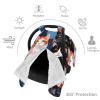 Cute Cartoon Cats Baby Car Seat Canopy Soft Breathable Infant Carseat Cover Summer Lightweight Baby Carrier Cover for Babies Boys Girls Newborn Multi Use Cover for Car Seat Nursing Scarf view 3