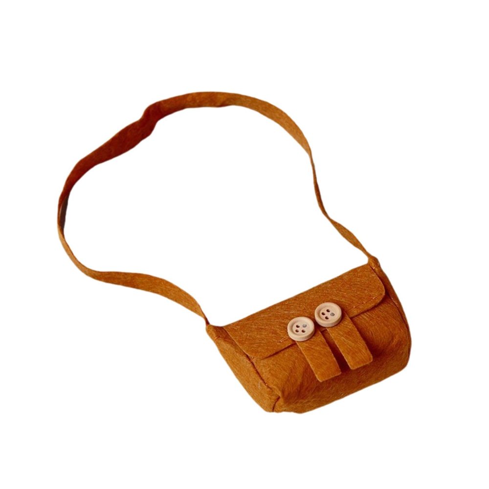Simhoa Doll Handbag Doll Backpack Outfit Accessory Fashion L 18cm Crossbody Bag for 30cm Girls Dolls Dress up, Brown