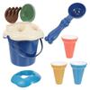 Abaodam Sand Playing Outdoor Beach Bucket Plaything for Safe Edges Stimulates Creativity and Endless Fun in Backyard Seaside Random Color Random Color view 1