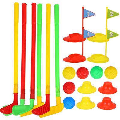 Abaodam 2 Sets Golf Plaything Indoor Outdoor Plastic Sports Lightweight Portable Activity Random Color