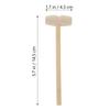 ifundom 36pcs Wooden Mallet Hammer for Smooth Polished Mini Wooden Cracking Hammers Safe Plaything for Birthday and Interactive Fun view 2
