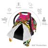 Leopard Butterfly Baby Car Seat Canopy Soft Breathable Infant Carseat Cover Summer Lightweight Baby Carrier Cover for Babies Boys Girls Newborn Multi Use Cover for Car Seat Nursing Scarf view 3