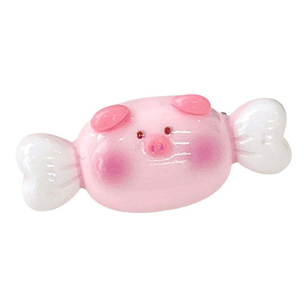 HETHLIF Blush Pig Candy Hair,Mini Cartoon Hair for Girls, with Animal, Children Hairstyle Accessories for Adroable Look