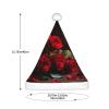 aabkjgfr Red Rose With Candle Print Adult Santa Hat,Soft And Comfortable Santa Hat,Suitable For New Year'S Holiday Parties,Indoors And Outdoors. view 3
