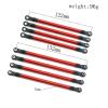 RC Car Accessories For AXIAL For SCX10 90046 For TRX4 1/10 8 PCS Aluminum Alloy Link Rod Linkage Set 313MM Wheelbase RC Crawler Car Accessories And Repair(Red) view 3
