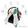 Colorful Tree Plant Baby Car Seat Canopy Soft Breathable Infant Carseat Cover Summer Lightweight Baby Carrier Cover for Babies Boys Girls Newborn Multi Use Cover for Car Seat Nursing Scarf view 3