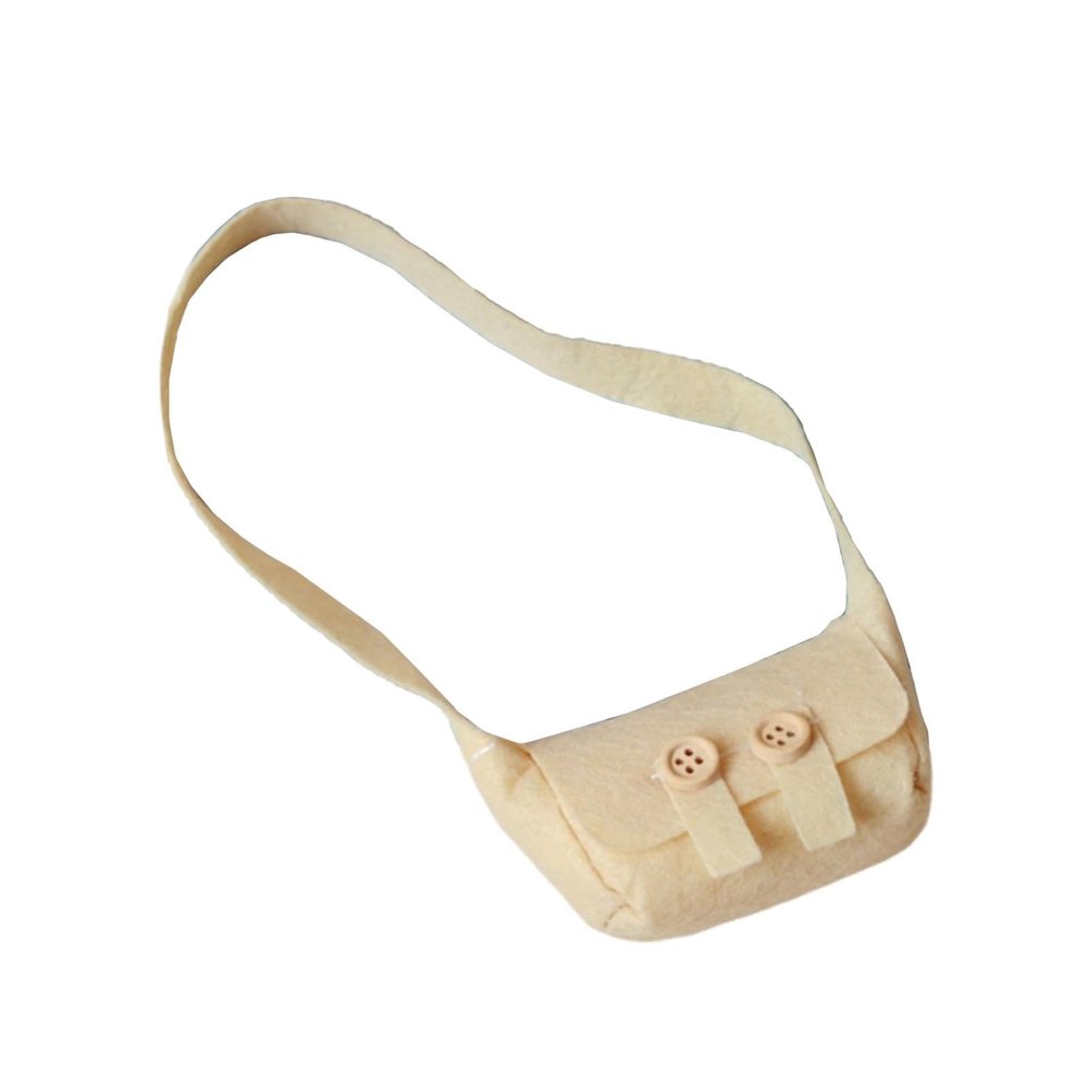 JunZheHub Doll Handbag Doll Backpack Shoulder Bag Miniature Cute for 11.81'' Dolls Dress up, White