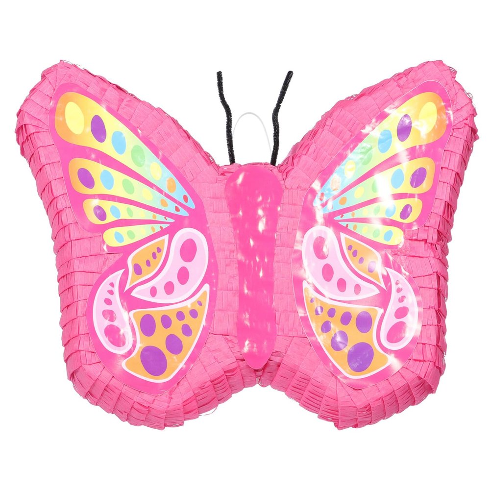 FAVOMOTO Birthday Pinata with Butterfly Prop for Outdoor Fun Birthday Supplies Party Game Decoration