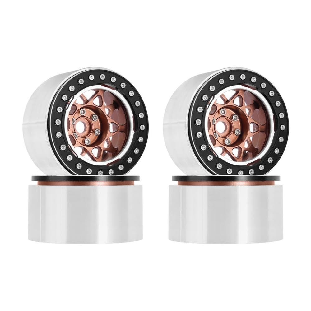 10mm Deep Dish Negative Offset 2. 2" Beadlock Wheel Rim Compatible with 1 10 Scale RC Crawler Models Such As RR10 Wraith TRX6 W2208(2208BO)