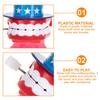 LIOOBO 2Pcs Teeth Wind Up Plastic Clockwork with Eyes for Dental Party Decorations and Birthday view 3